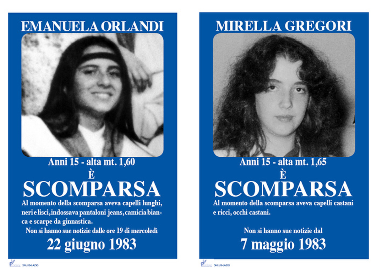 Locandine scomparsa Orlandi-Gregori