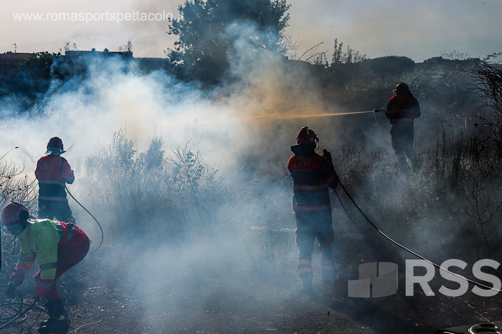 Incendio a Roma