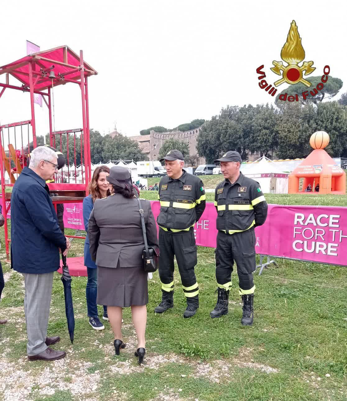 race for the cure e vigili del fuoco