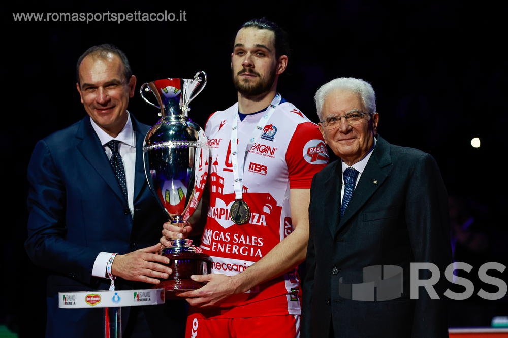 Premiazione coppa Italia Pallavolo maschile