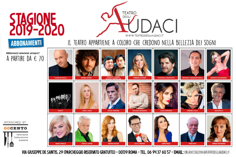 Teatro Audaci cartellone 2019 2020