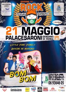 La Little Tony Family con Davide De Marinis alla XII edizione di Rock per un Bambino al PalaCesaroni di Genzano (Roma)