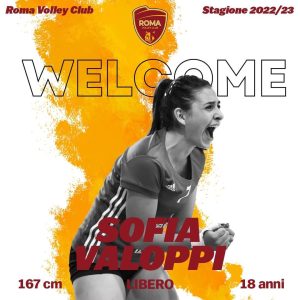 La Roma Volley Club annuncia il secondo libero: sarà Sofia Valoppi