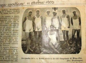 Il settebello campione FIRN di waterpolo nel 1903